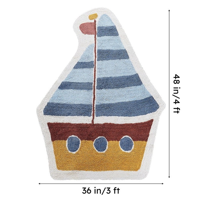 Sail Plush Tufted Cotton Area Rug media 6