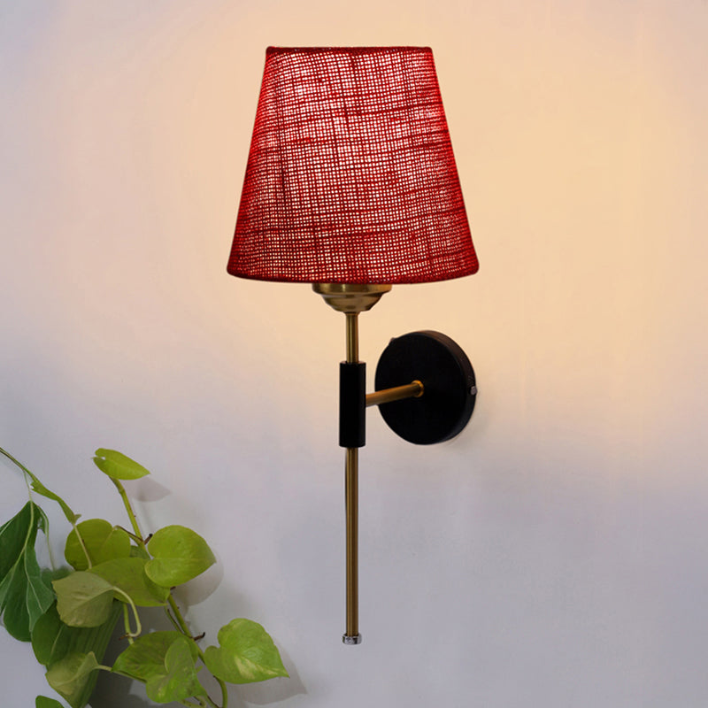 Beryll Jute Wall Lamp - Maroon