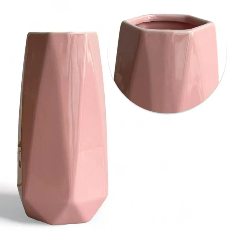 Chroma Cut Ceramic Vase - Pink media 3
