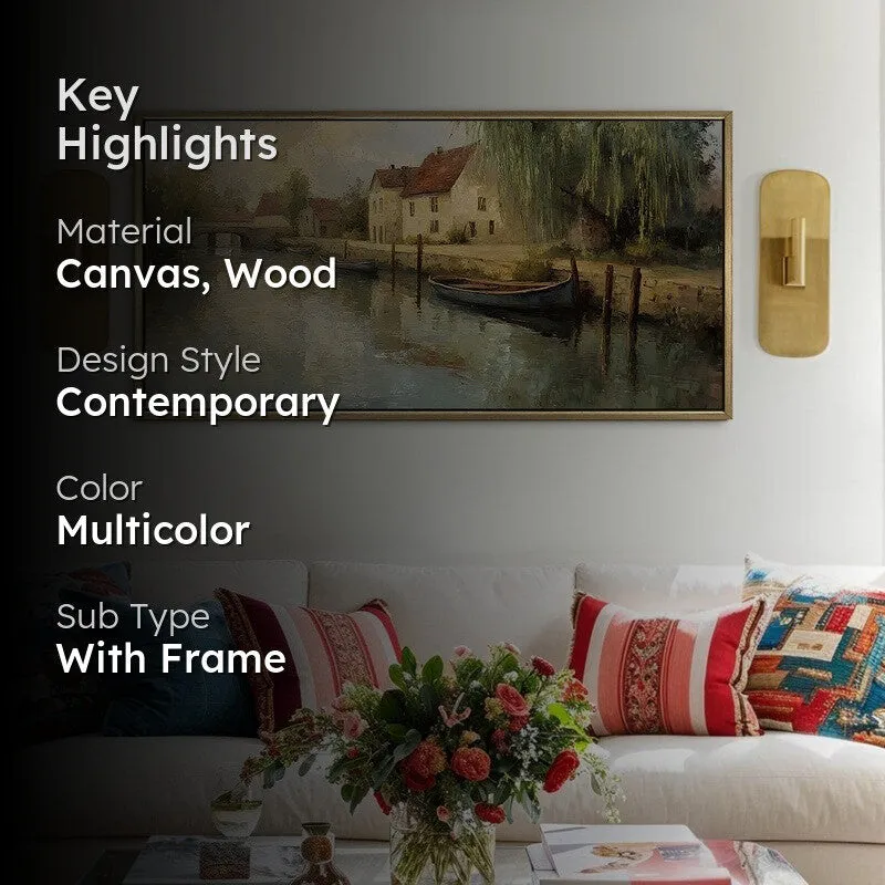 Waterbound Homes Canvas Wall Painting With Frame media 2
