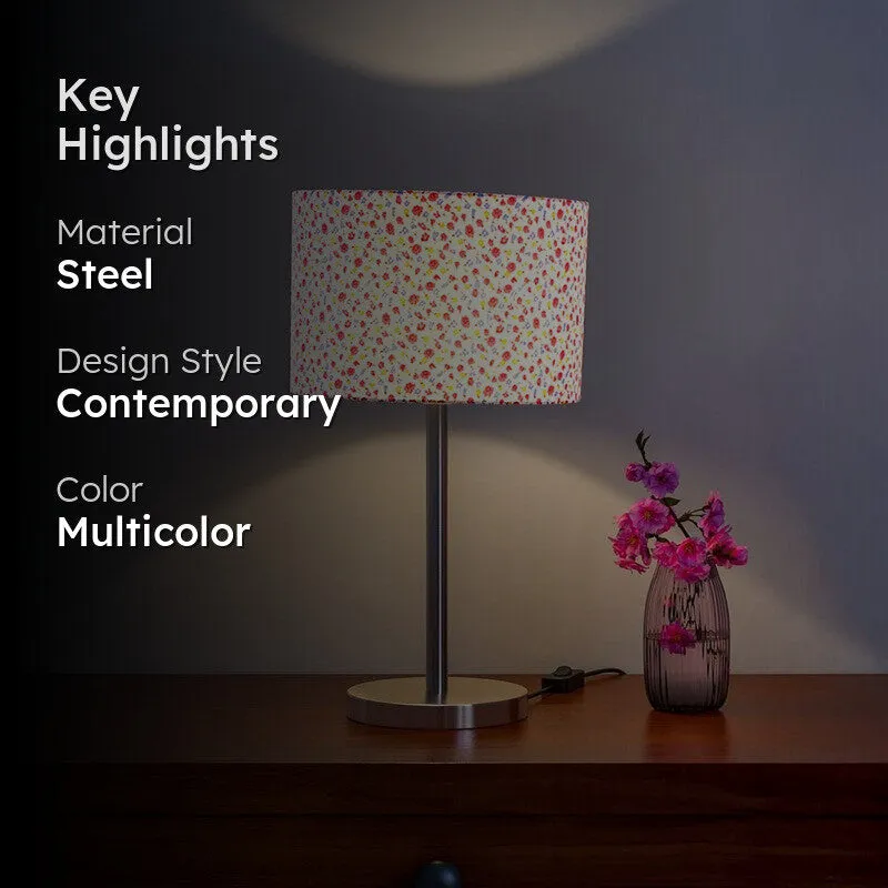 Noctra Glow Floral Metal Table Lamp - Multicolor media 2