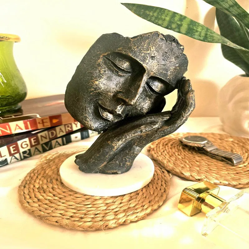 Artistic Face Dcor Showpiece media 4