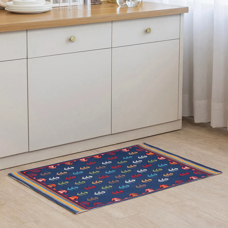Zerra Cotton Door Mats - Blue media 3
