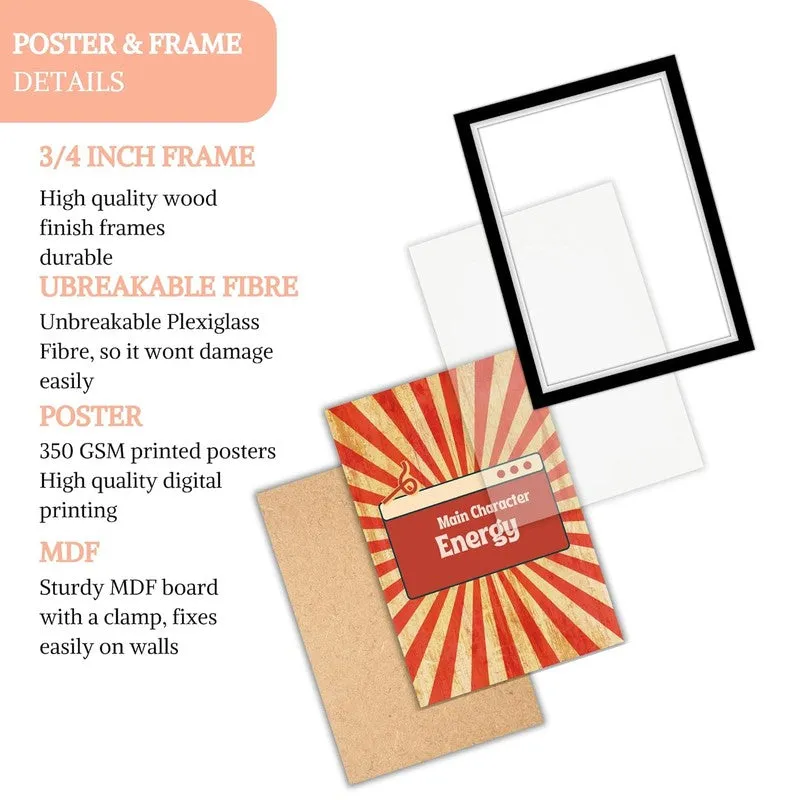 Retro Boost Paper Wall Painting With Frame - Black media 6