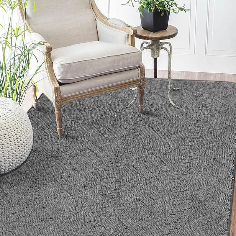Interlocked Steps Microfiber Bath Mat - Grey media 5
