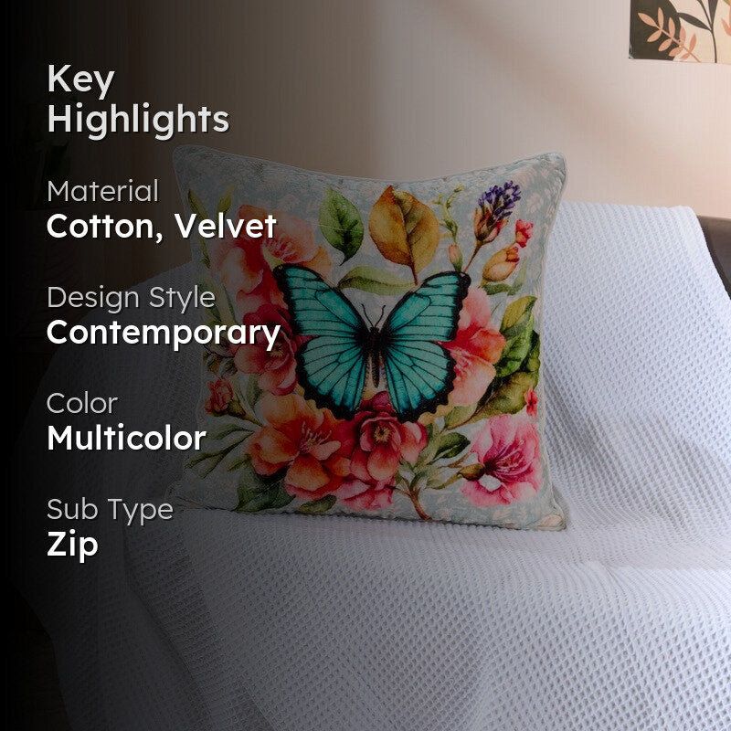 Gardenia Charm Cotton Velvet Cushion media 2