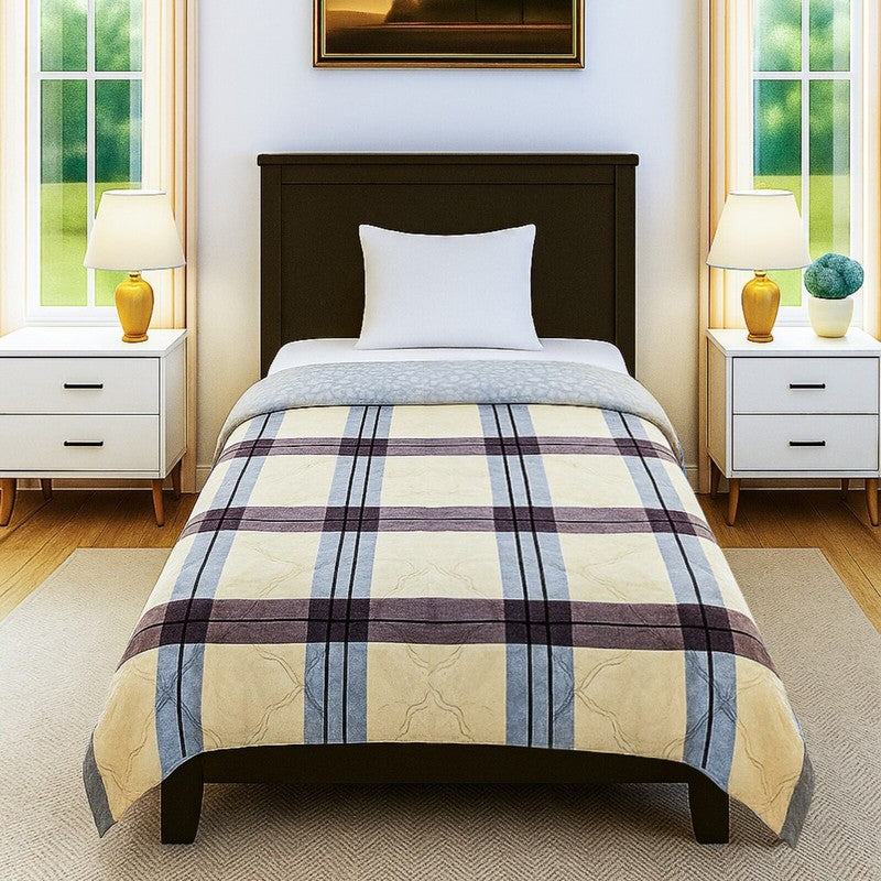 Cozy Checks Cotton Comforters - 300 GSM