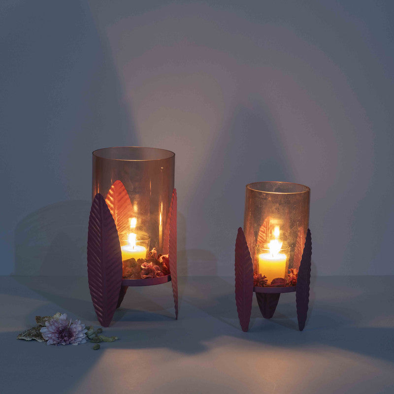Antique Leaf Candle Holder - Set Of Two media 9