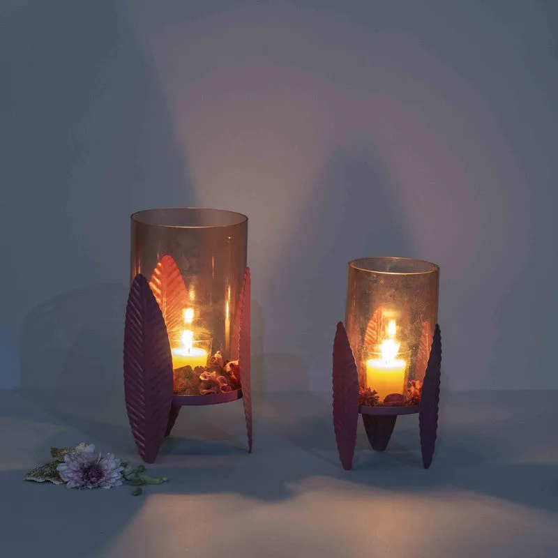 Antique Leaf Candle Holder - Set Of Two media 9
