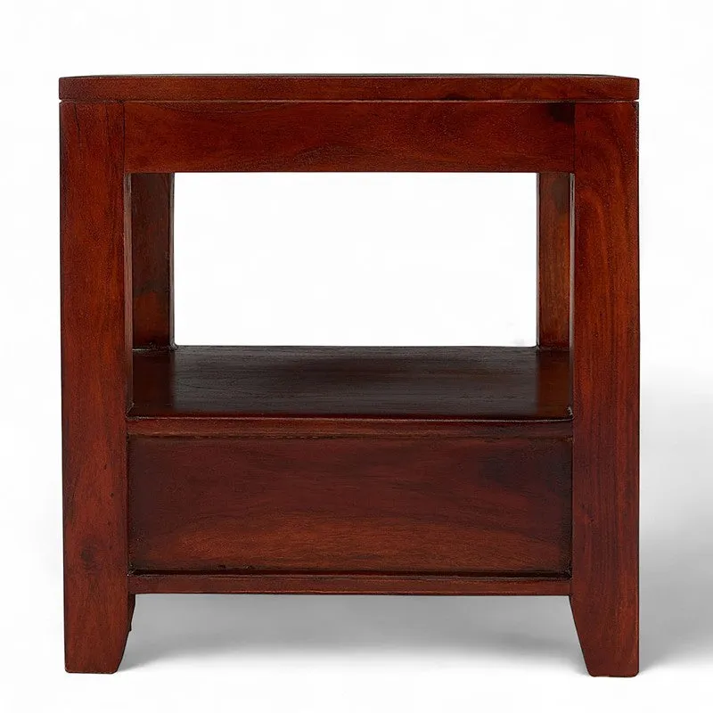 Vverix Sheesham Wooden Side & Bedside Table - Brown media 5