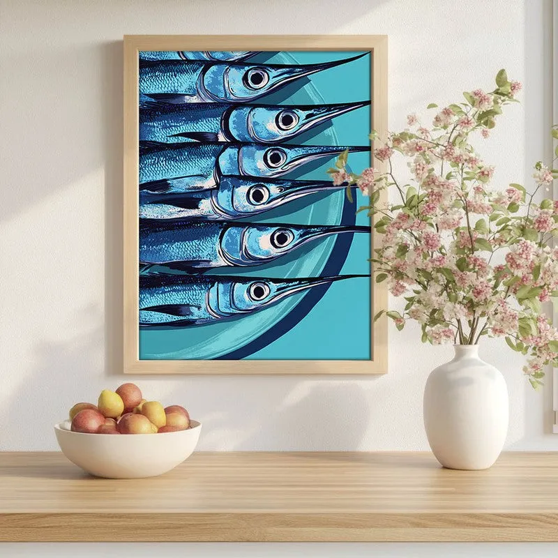 Costal Fiesta Archival Canvas Wall Art - Brown media 1