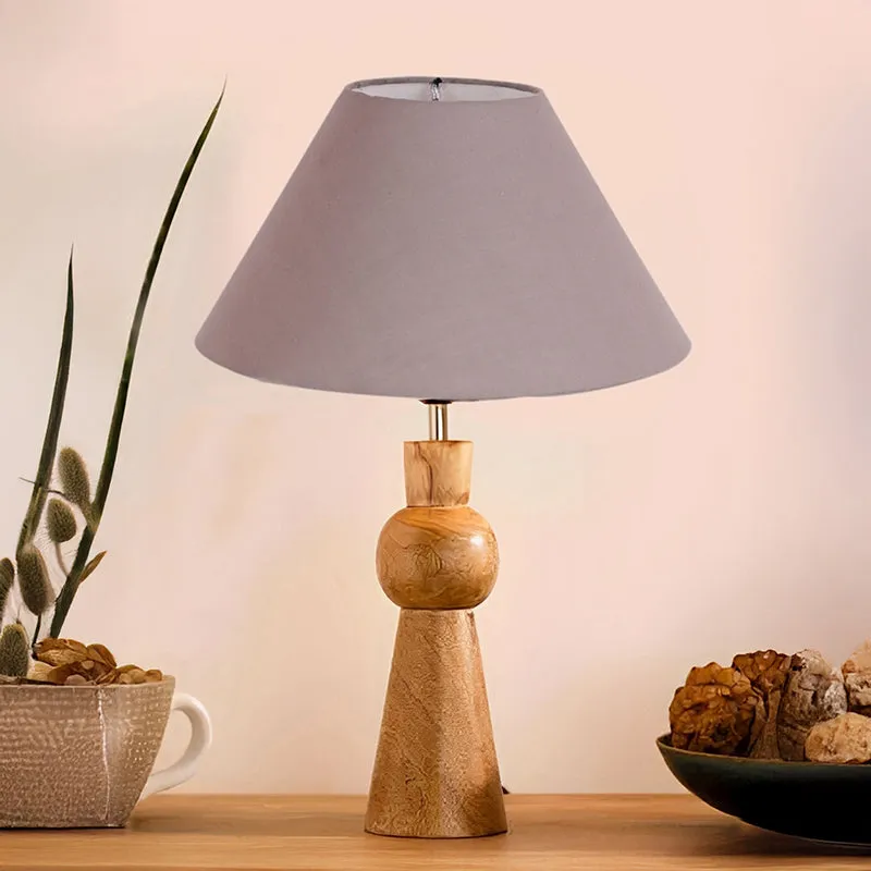 Angler Neo Wooden Table Lamp - Grey,Brown media 2