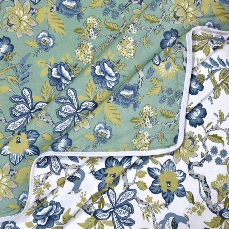 Tatva Ethnic Reversible Cotton Dohar (Sea Green)  - 180 GSM media 4