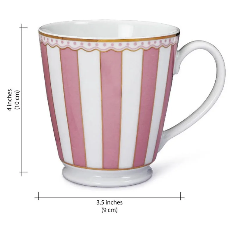 Noritake Porcelain Coffee Mug (Peach & White) - 300 mL media 9