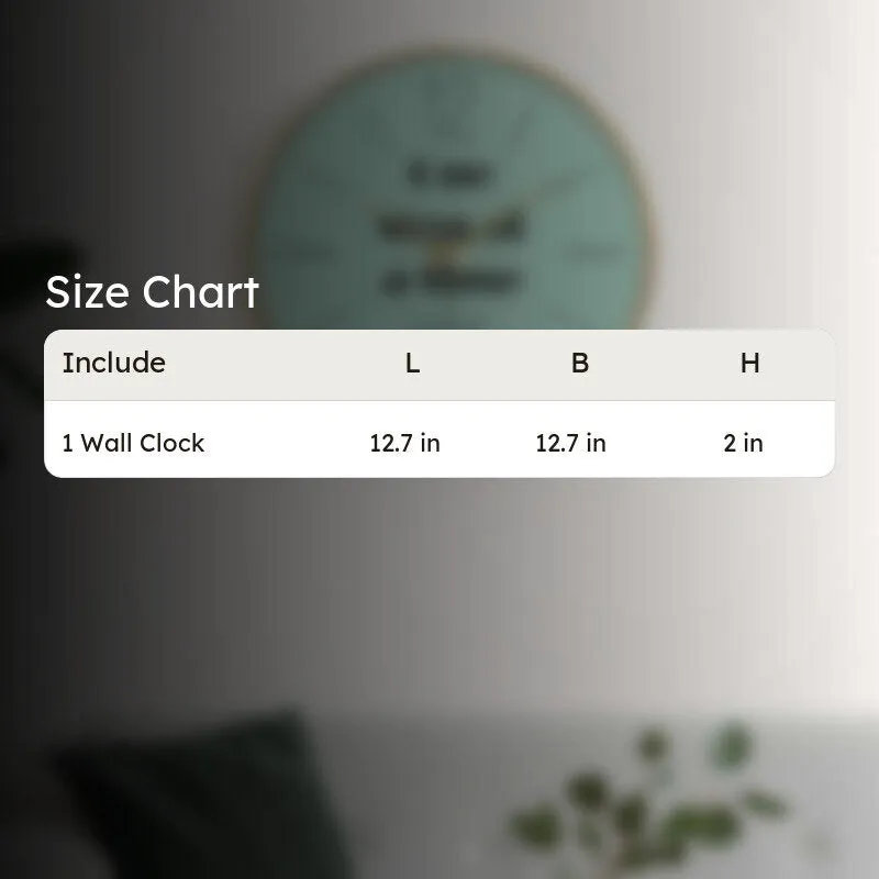 One Step at a Time Round Analog Wall Clock - Green media 9