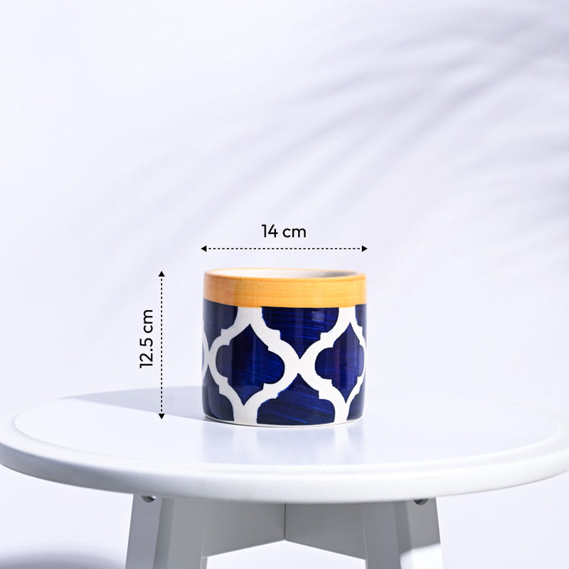 Ugaoo Pipe Rose Blue Ceramic Pot media 6