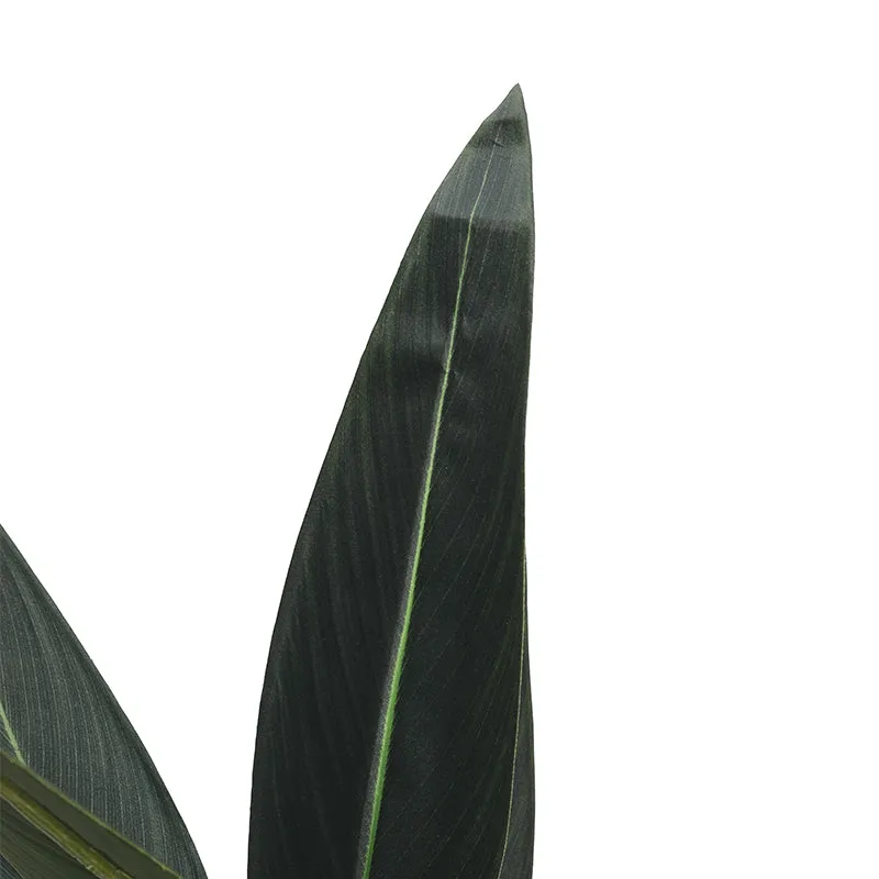Chloro-faux Artificial Plant With Black Plastic Pot - 3.6 Feet media 6