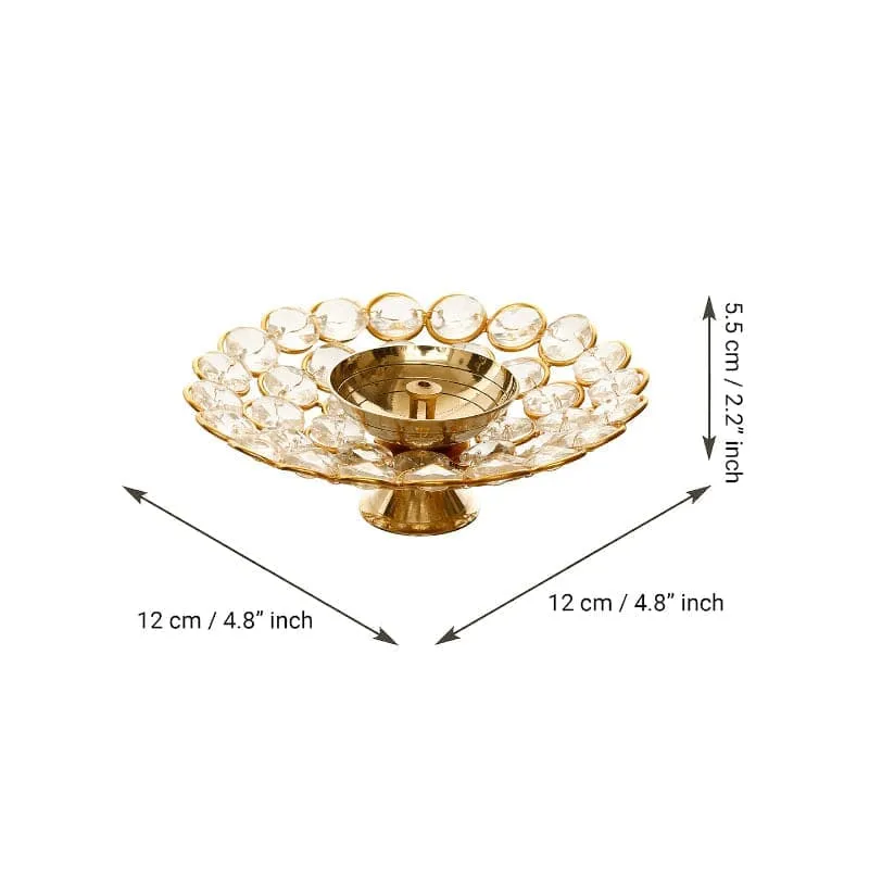 Maghera Crystal Diya - Set Of Two media 4