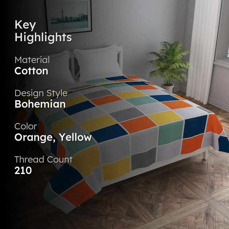 Rubik’s Rhythm Geometric Cotton Duvet Cover - 210 TC media 2