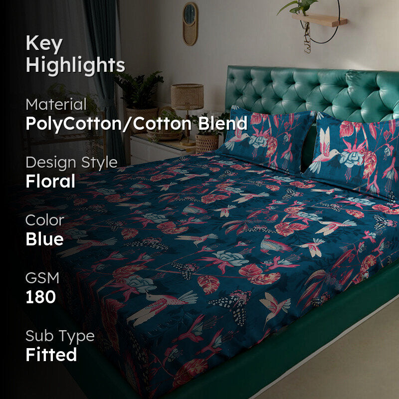 Evangeline Fitted Bedsheet - 180 GSM media 2