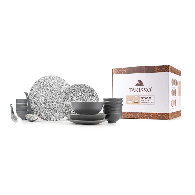 Mealora Porcelain Dinner Set - 35 Piece Set - 6