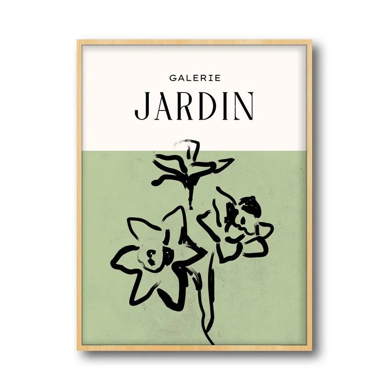 Botanical Whisper Canvas Wall Painting With Brown Frame media 3
