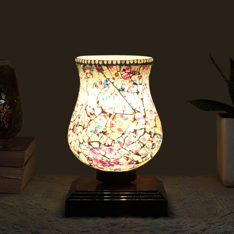 Shimmer Mosaic Glass Table Lamp - Multicolor
