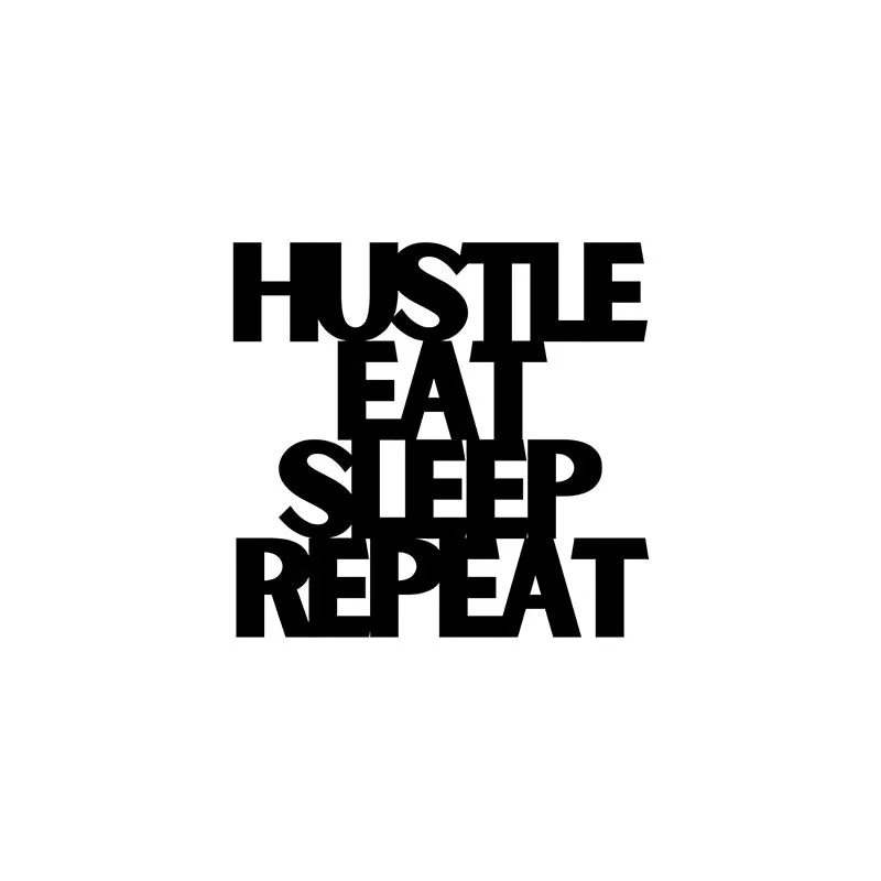 Hustle Eat Sleep Repeat Iron Wall Accent media 3