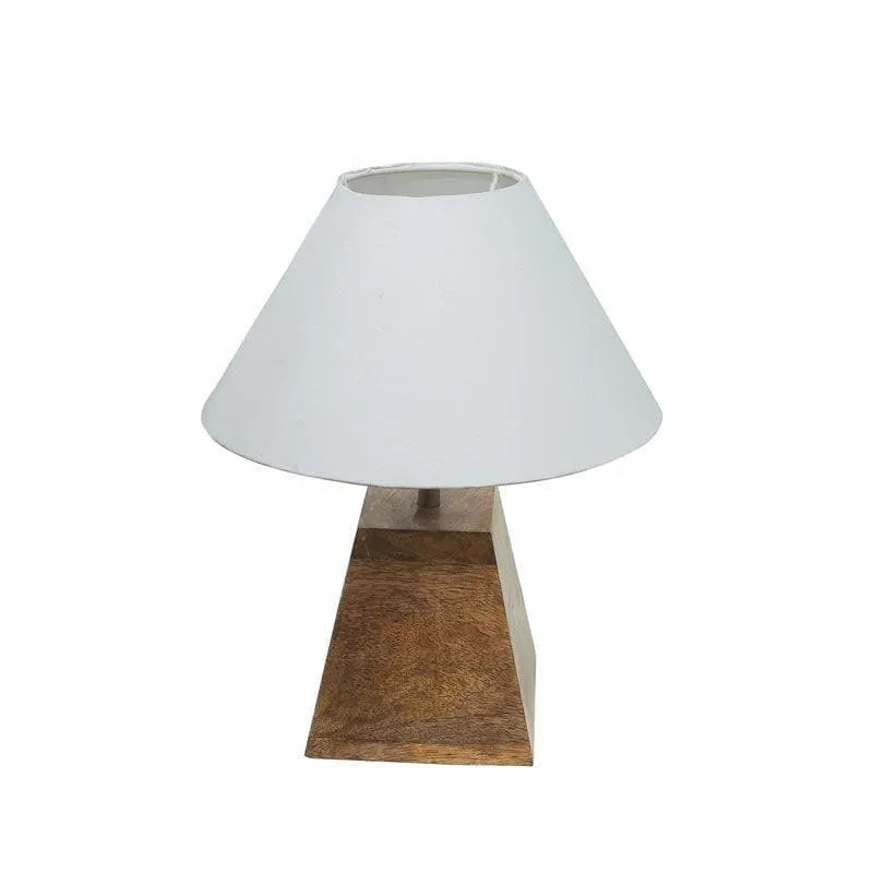 Pyramid Perfection Valeria Fabric Table Lamp - Beige,Brown media 3