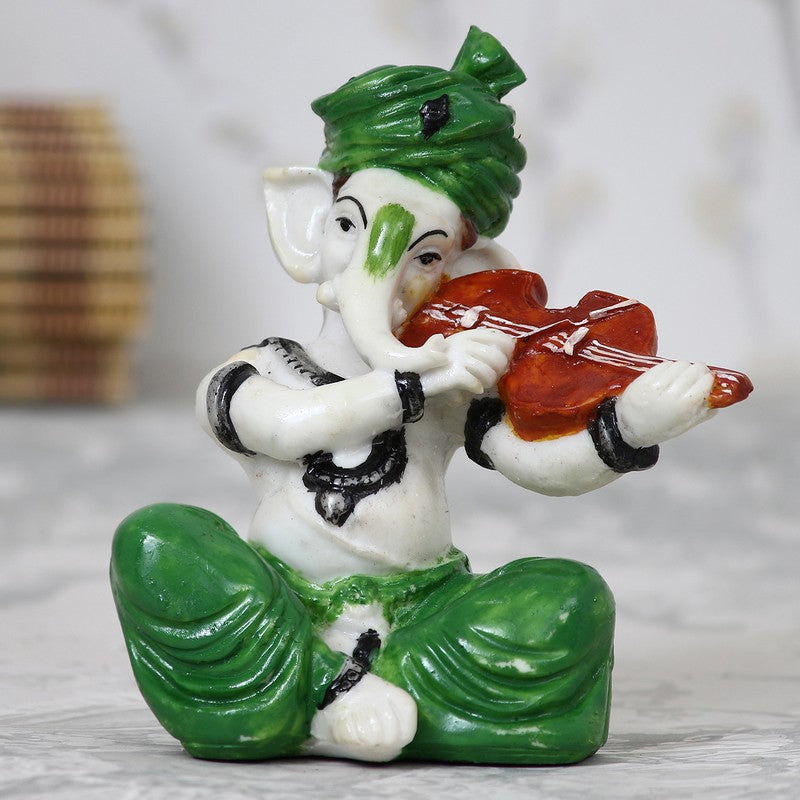 Violin Vinayak Showpieces - Green