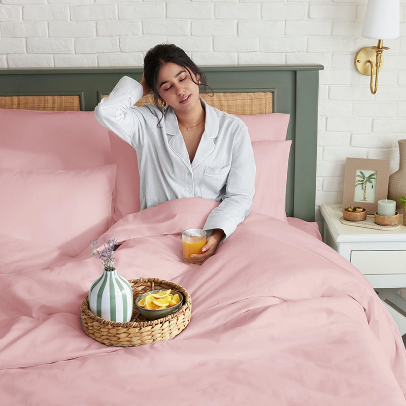 Maison Cotton Duvet Cover(Cameo Rose) - 1000 TC media 6