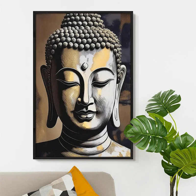 Radiant Calm Wall Painting With Frame media 5