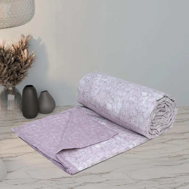 Little Petals Reversible Cotton Dohar (Purple,White) - 120 GSM media 8