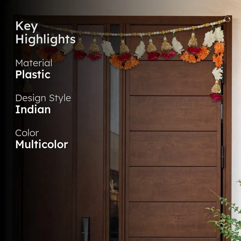 Graceful Floral Toran With Side Latkan media 2