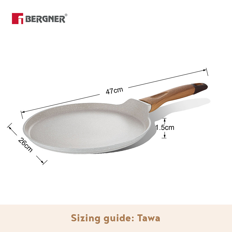 Bergner Nano Sear Induction Safe Non-Stick Dosa Tawa - 26 cm media 7