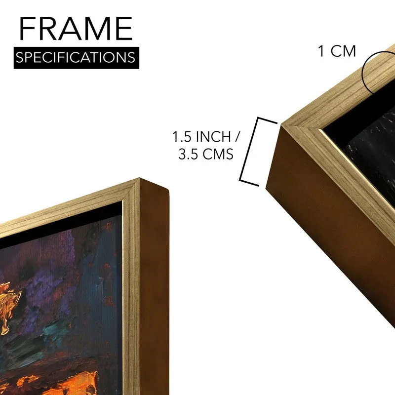 Bistro Table Canvas Wall Painting With Frame media 8