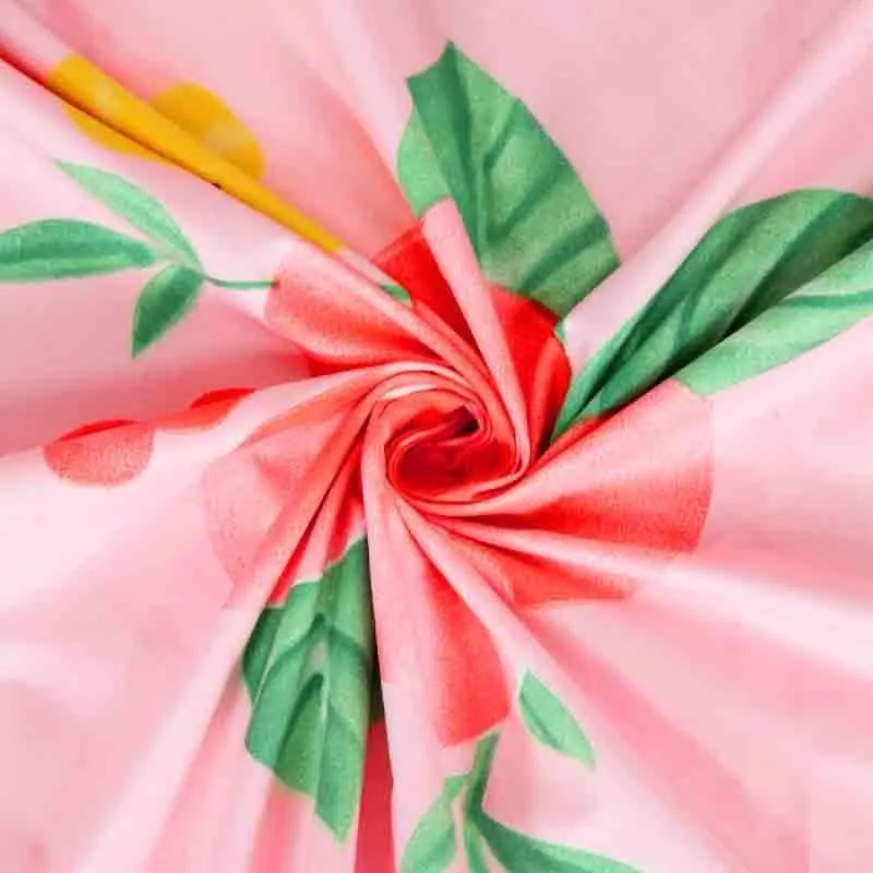 Hibiscus Bedsheet - 130 GSM media 5
