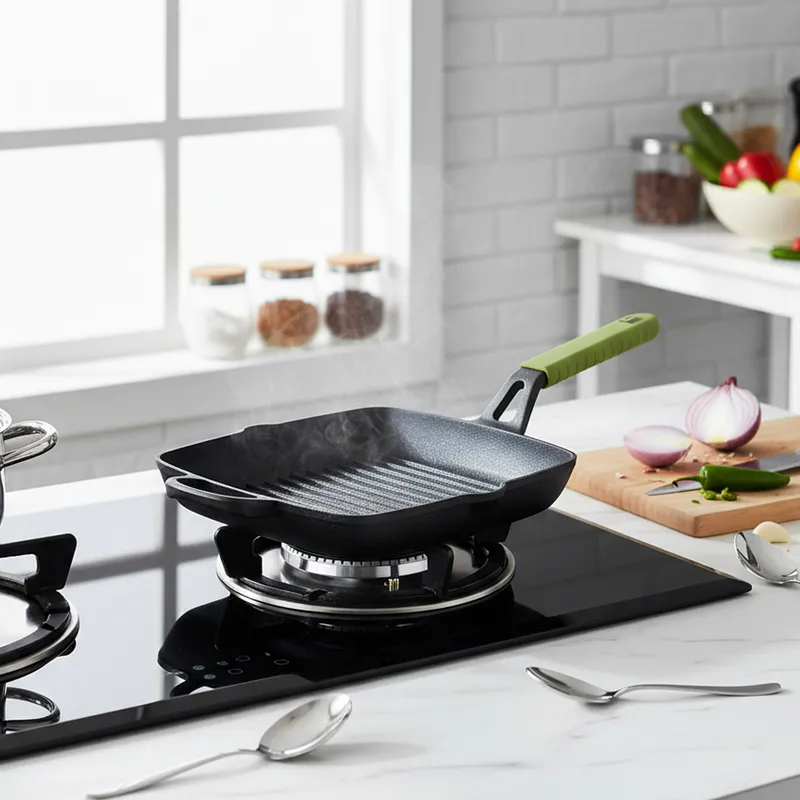 Bergner Induction Safe Grill Pan (Green) - 11 Inches media 1