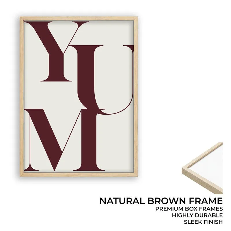 YUM Font Archival Canvas Wall Art - Brown media 10