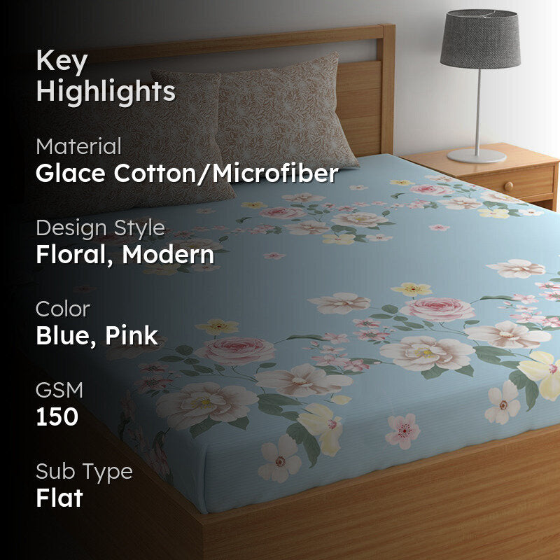 Peonia I Microfiber Microfiber Bedsheet - 150 GSM media 2