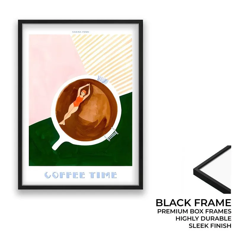 FloatingCoffee Archival Canvas Wall Art - Black media 8