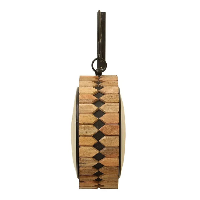 Oak & Time Wood Analog Wall Clock media 4