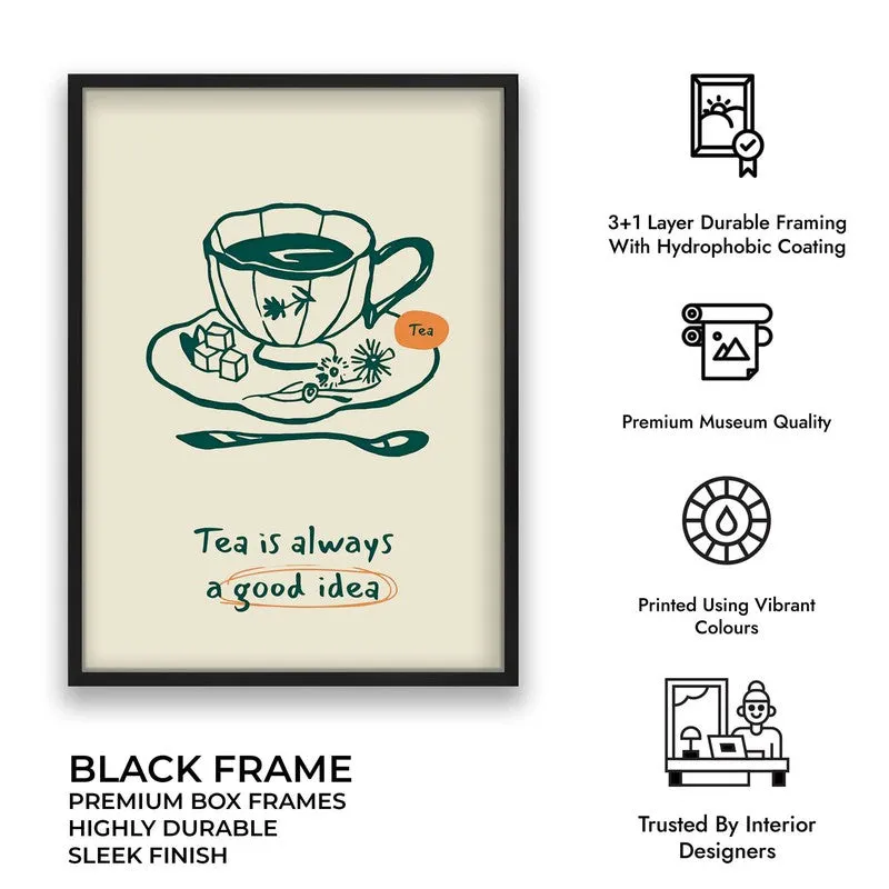 Silent Sips Archival Canvas Wall Art - Black media 10