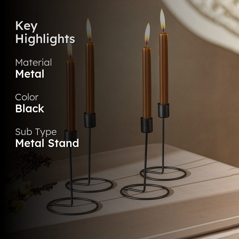 Baia Tealight Candle Holder (Black) - Set of Four media 2