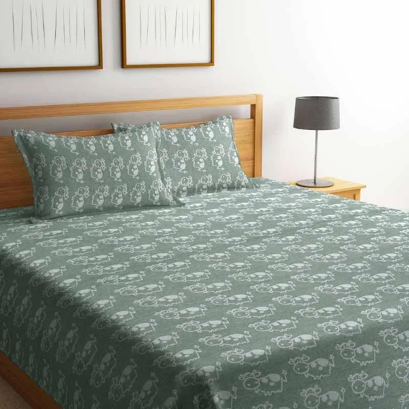 Boo-Moo Bedcover - Green media 1