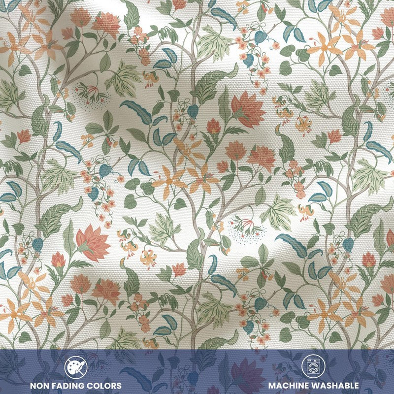 Urban Space Floral Multicolor Cotton Table Cover media 4