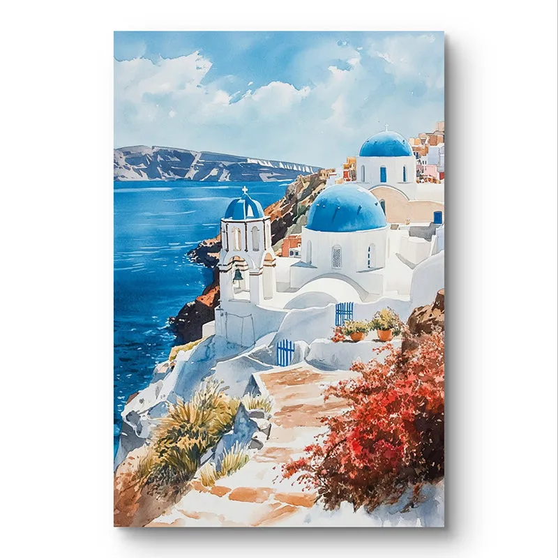 Grecian Coasts Wall Painting media 3