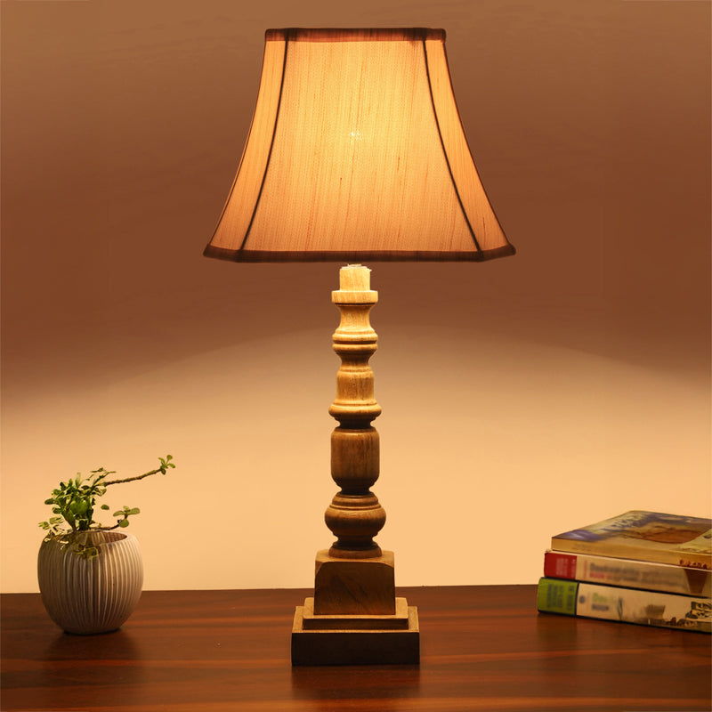 Allume I Arbor Wooden Table Lamp - Beige,Brown