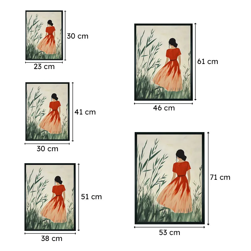 Solitary Girl Canvas Wall Art With Resin Frame media 9
