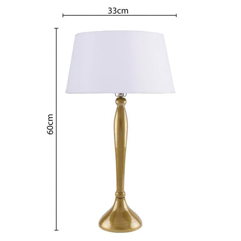 Royal Ovoid Gold Fabric Table Lamp - Gold media 5